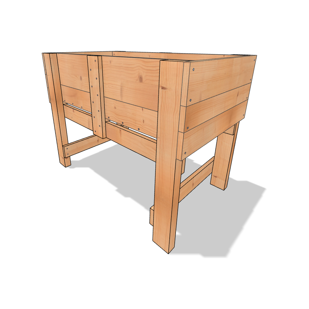 Hochbeet mit Boden 1150 x 550 x 900 [mm]